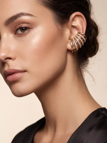 Gold Zirkon Taşlı Kıkırdak